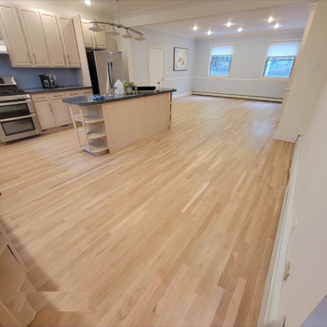 Newly installed great room floor