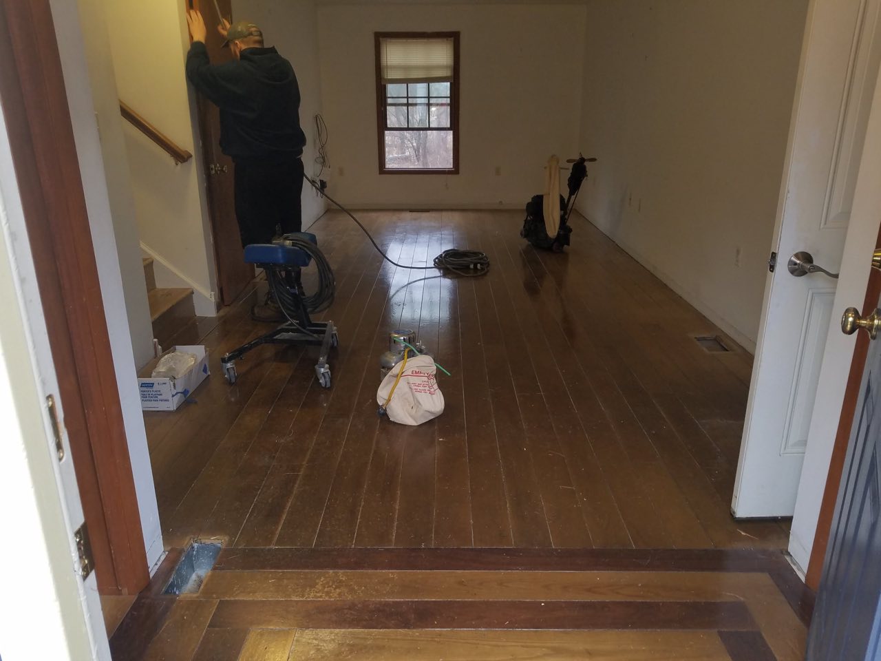 The same entry before refinishing