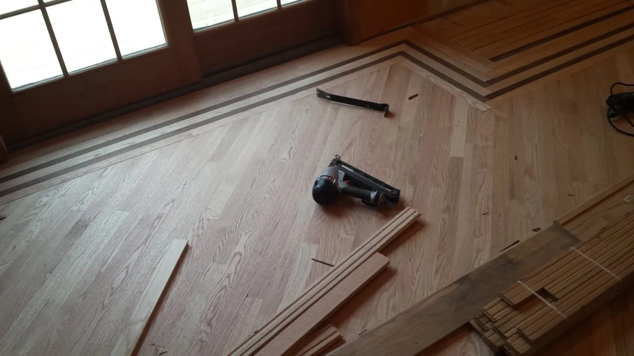 The same floor before the work