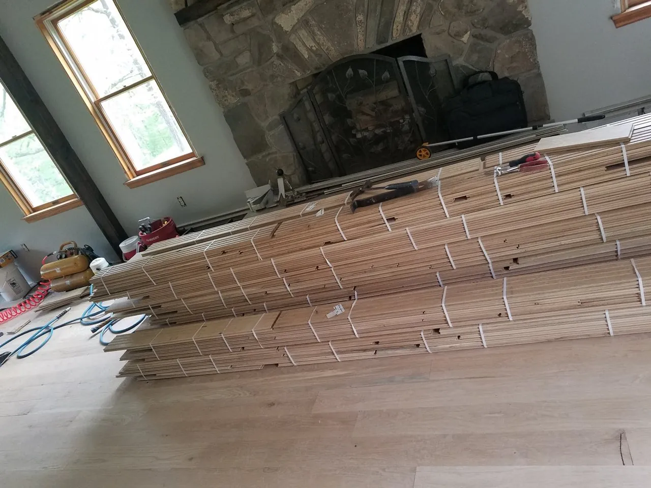 The same floor before the work