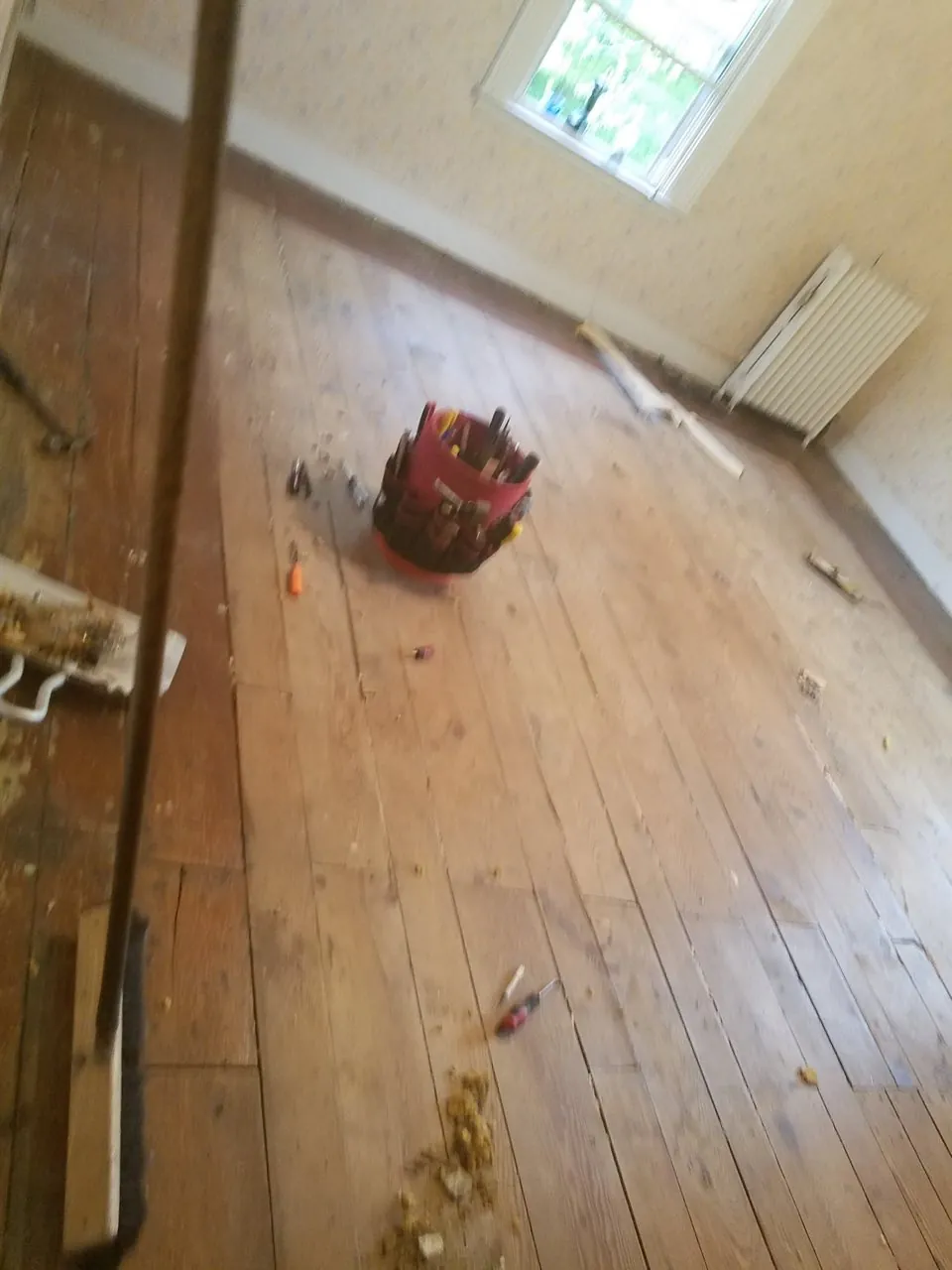 The same floor before the work