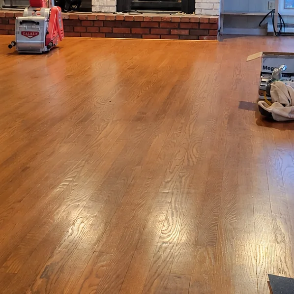 The same floor before the work
