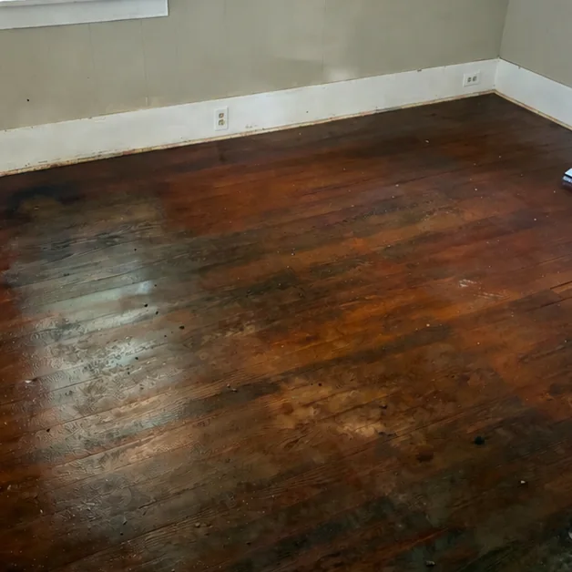 The same floor before the work