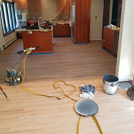 The same floor before the work