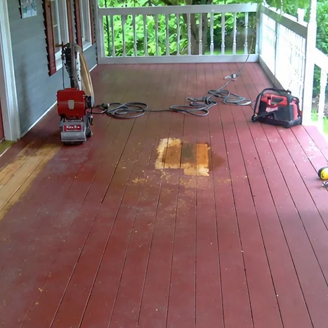 The same floor before the work