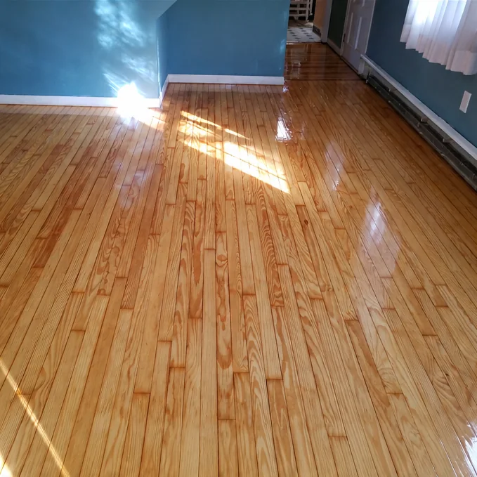 Bedroom floor restored to a natural finish
