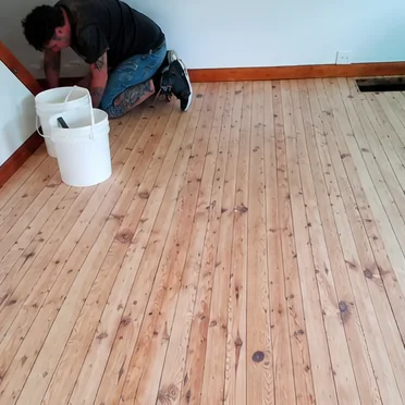 The same floor before the work