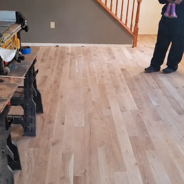 The same floor before the work