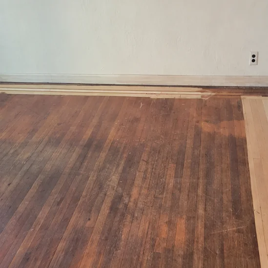 The same floor before the work
