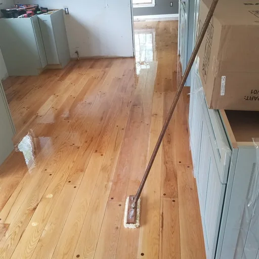 The same floor before the work