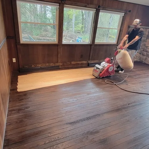 The same floor before the work