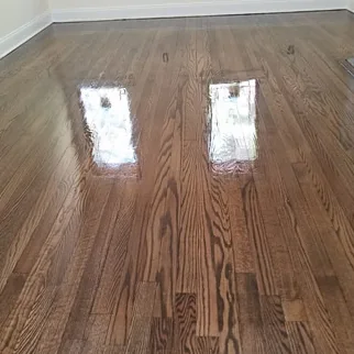Patched, sanded and stained Jacobean