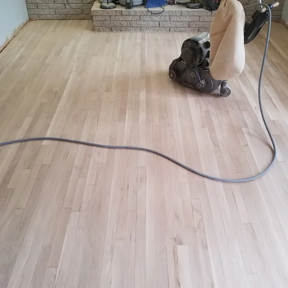 Pet stains sanded out of an oak floor