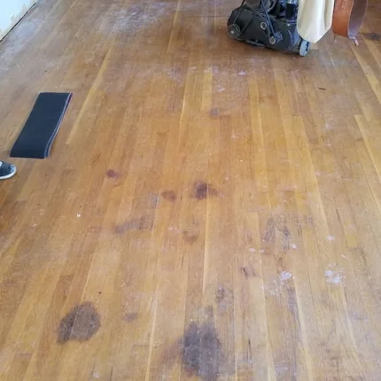 The same floor before the work