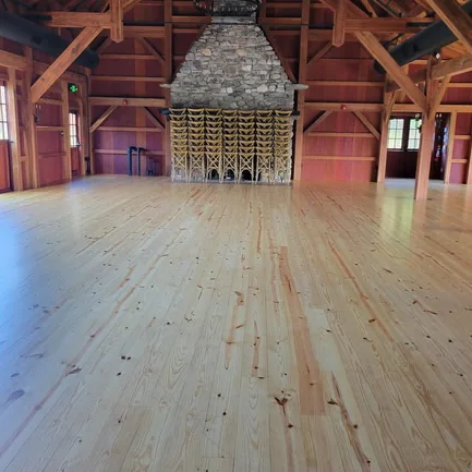 Silver Lake Tavern wedding venue floor, restored