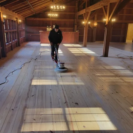 The same floor before the work