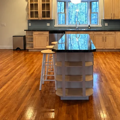 The same floor before the work